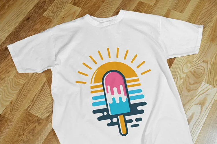 Cool Popsicle Sunset T-Shirt Design
