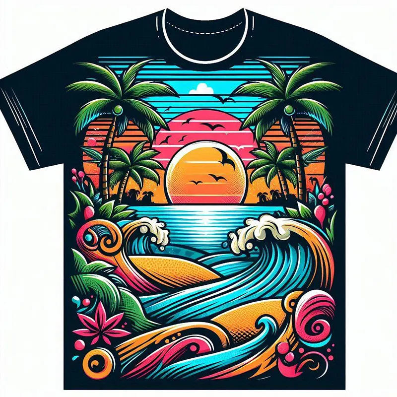 Surf's Up Paradise T-Shirt Design