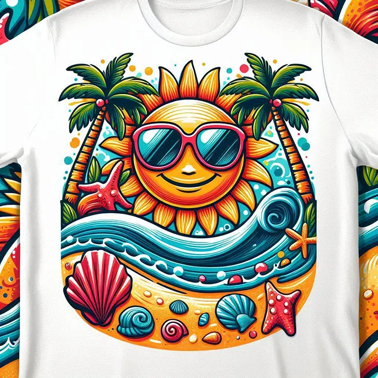 Tropical Paradise Summer T-Shirt Design