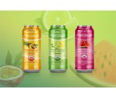 Design by ArtCraft for Contest: Front of pack design for line of sparkling organic health and hydration beverages. 3 flavors with fruit illustration, 12oz sleek can