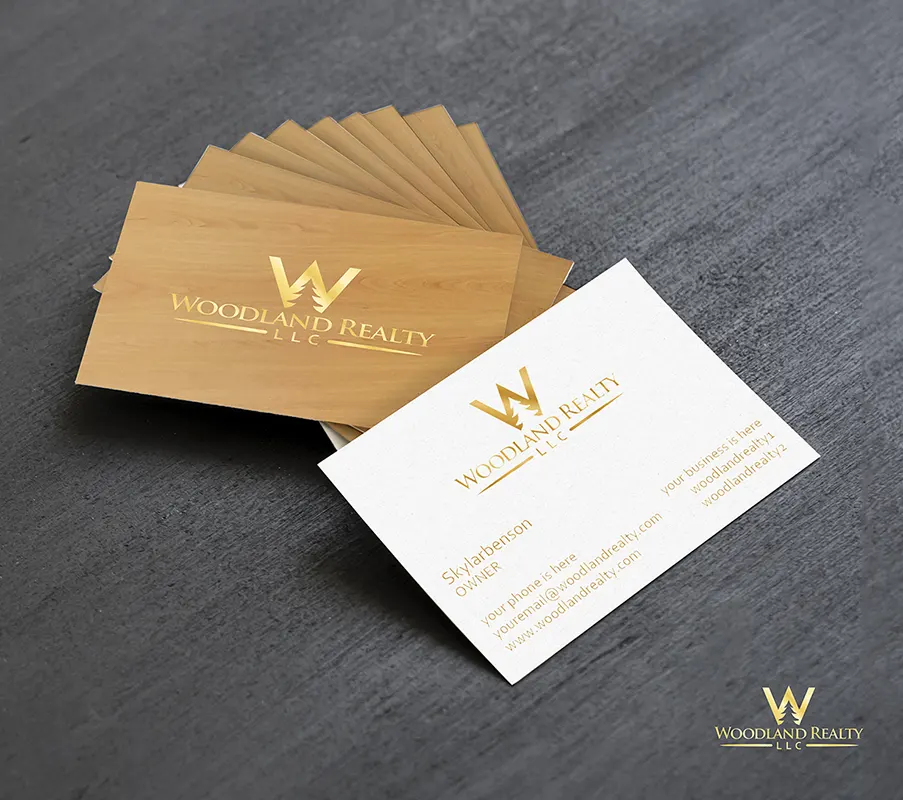 Woodland Realty LLC Business Card Design